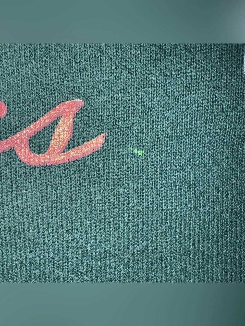 Vintage‎ 80s 90s Mickey Mouse Disney Classics Green Sweatshirt Size Large Flaw
